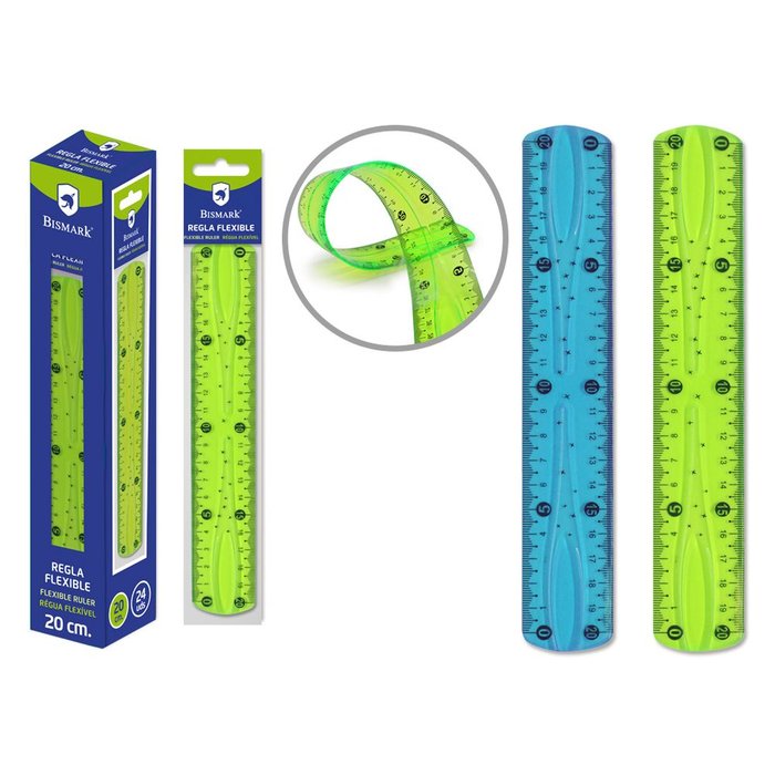 Regla PVC Flexible 20 cm Poessa Bismark Básico Imagen principal del producto