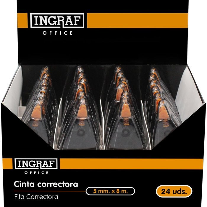 CORRECTOR CINTA OFFICE CLUB MINI 8 METROS | 24 UNIDADES | (INGRAF) Imagen principal del producto