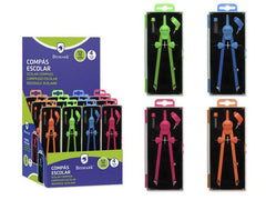 COMPAS AUTOMATICO NEON BASIC 4 COLORES BISMARK | 12 UNIDADES | (POESSA BISMARK BASICO)