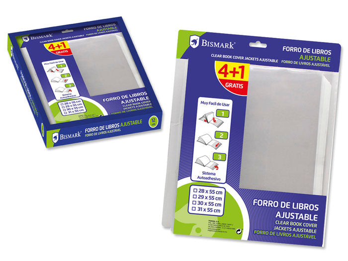 Forralibros Ajustable 30x55 Pack 4+1 Bismark Blister