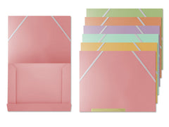 CARPETA GOMAS Y SOLAPAS PP PASTEL A4 | 36 UNIDADES | (POESSA BISMARK BASICO)