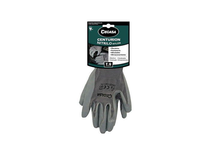 GUANTES CEGASA CENTURION NITRILO/NYLON T9 PAR | POESSA | ENVASE 12 UDS. UNIDAD | 18430173271003 Imagen principal del producto