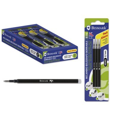 RECAMBIO NEGRO BOLIGRAFO BORRABLE BISMARK BLISTER 3U | 12 UNIDADES | (POESSA BISMARK BASICO) Imagen principal del producto