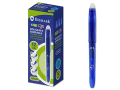 BOLIGRAFO BORRABLE CAPUCHON BISMARK AZUL 0,7MM | 12 UNIDADES | (POESSA BISMARK BASICO)