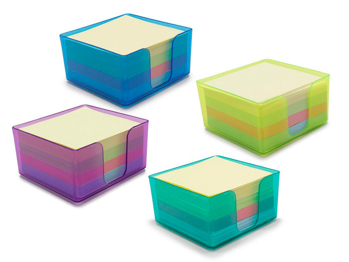 Taco Notas 400H Pastel 75x75 Caja PVC 5 Colores Surtidos Marca Poessa Bismark