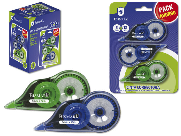 CORRECTOR CINTA BISMARK 12M PACK AHORRO 3 UDS | 12 UNIDADES | (POESSA BISMARK BASICO) Imagen principal del producto