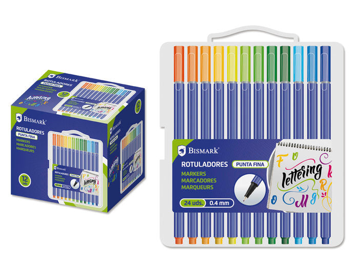 Set 24 Rotuladores Punta Fina Lettering | Poessa Bismark Regalo | Pack 1 Unidades Imagen principal del producto