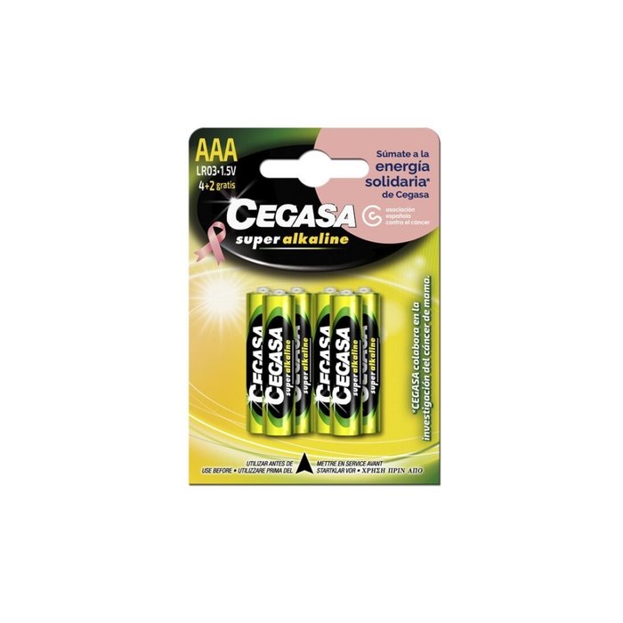 Blister 4+2 Pilas Cegasa Super Alcalina Aaa LR03 Imagen principal del producto