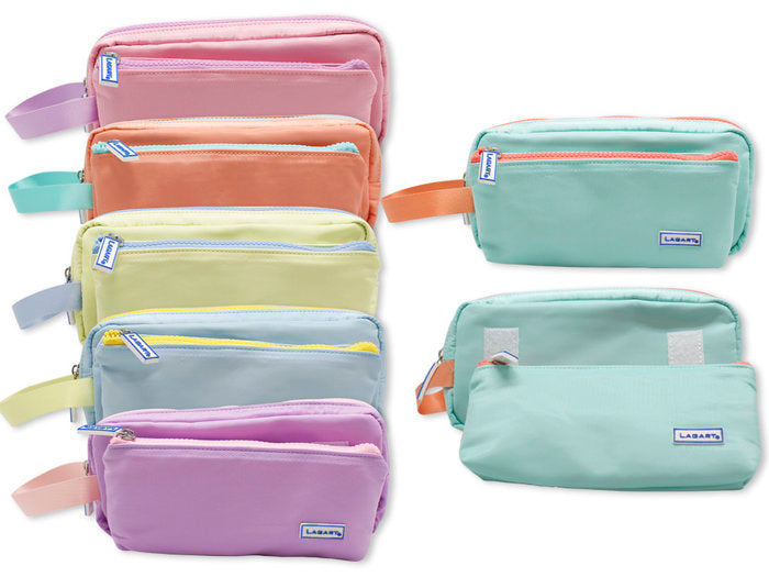 Portatodo Lagart Soft Pastel doble con asa