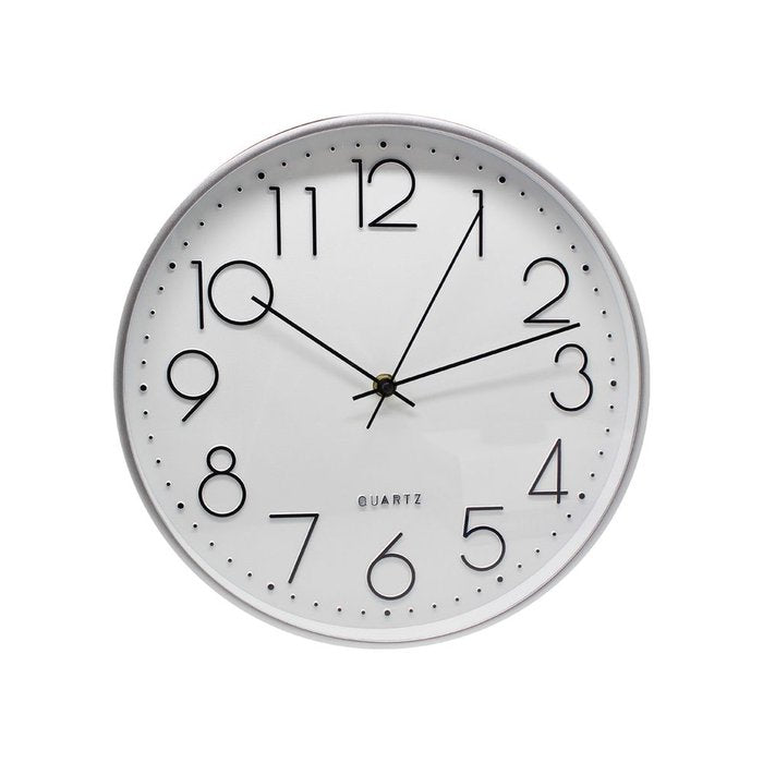 Reloj Oficina Plata 30CM