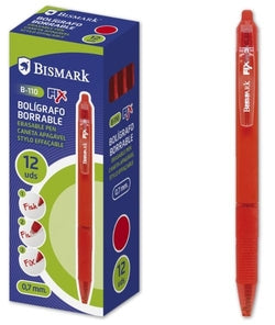 Bolígrafos borrables Rojo POESSA pack 12