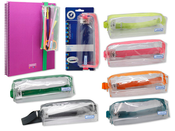 PORTATODO TAKE-AWAY TRANSPARENTE CON GOMA | LAGART Imagen principal del producto