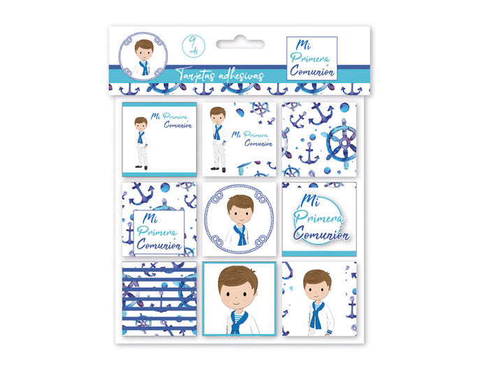 Tarjetas adhesivas niño Mi Primera Comunión - Poessa