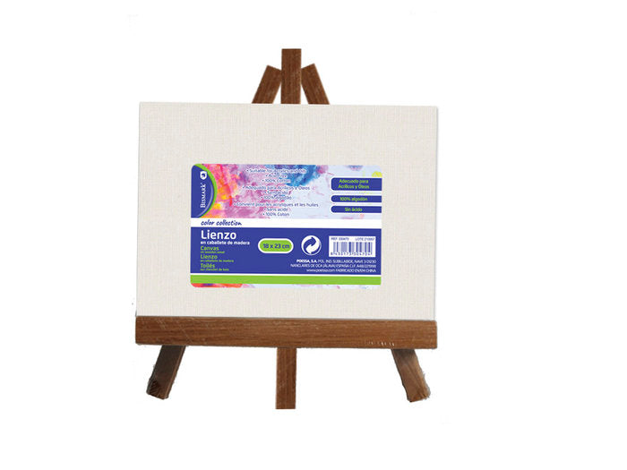 ✅ LIENZO CON CABALLETE 18X23 Imagen principal del producto