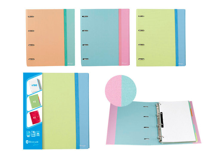 Carpebloc A4 100 hojas Bismark separadores pastel