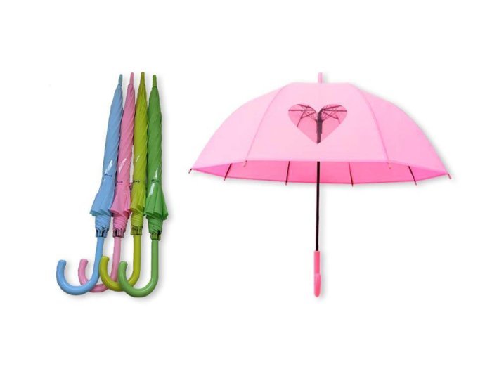 PARAGUAS AUTOMATICO PASTEL VENTANA CORAZON JUNIOR | POESSA BISMARK REGALO | 1 UNIDAD | 8430173308689 Imagen principal del producto
