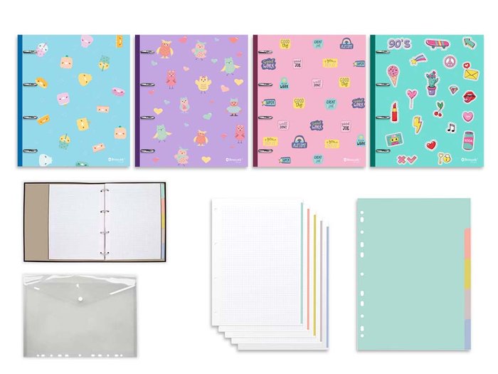 CARPEBLOC A4 DISEÑOS SURTIDOS PASTEL 100H SOBRE Y SEPARADOR | 1 UNIDADES | (POESSA BISMARK REGALO)