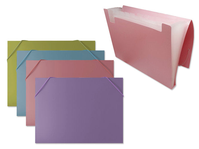 CARPETA FUELLE PP A4 COLORES PASTEL SURTIDOS | 1 UNIDADES | (POESSA BISMARK BASICO)