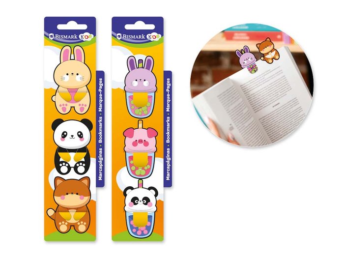 Expositor 12 Marcapáginas 3U Animalitos PP Poessa Bismark Regalo Imagen principal del producto