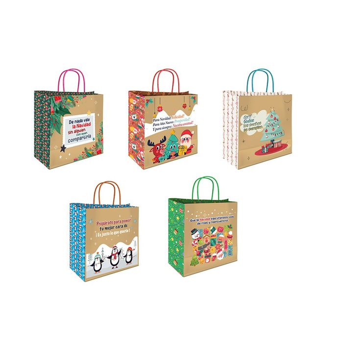 Bolsa Kraft Navidad Mensajes BISMARK Navidad Imagen principal del producto