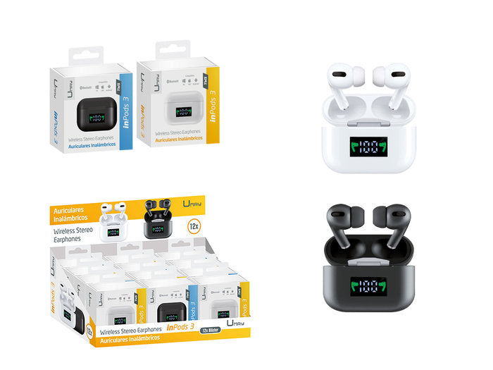 Auriculares Bluetooth con caja cargadora Umay