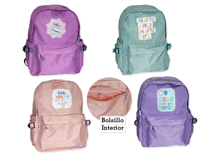 Mochila Parche Happy Surtidas LAGART