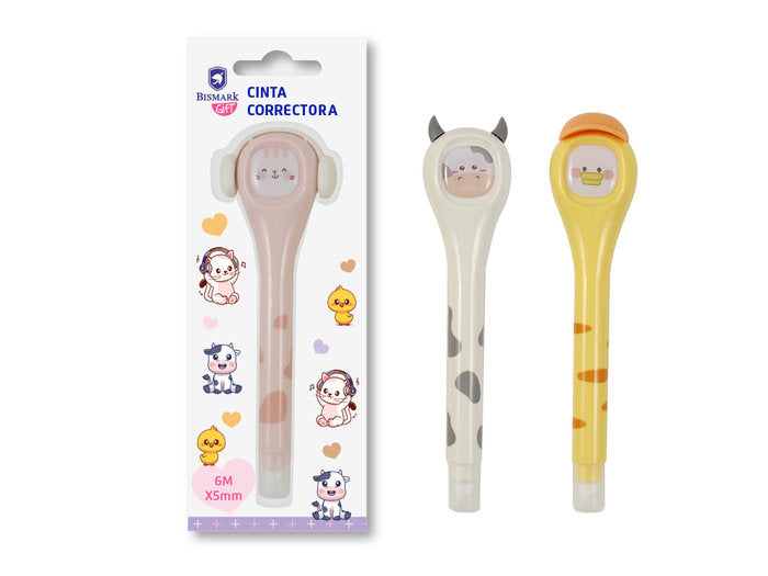 Expositor 12 Cinta Correctora Kawaii 5 mm 6 metros POESSA BISMARK REGALO Imagen principal del producto