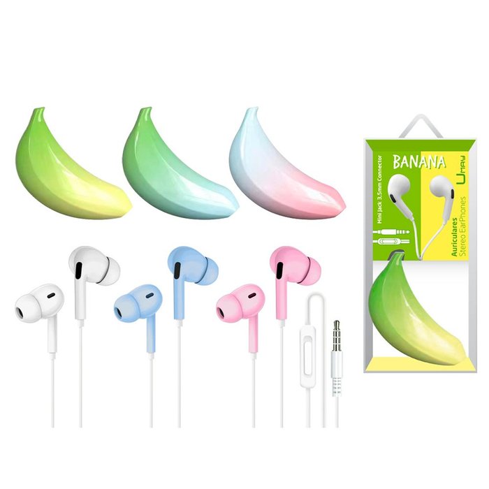 Auriculares cable con funda banana UMAY Imagen principal del producto
