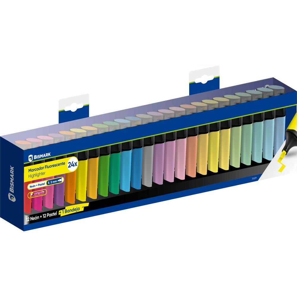 Marcador fluorescente Long-life 24 colores POESSA BISMARK BASICO Imagen principal del producto