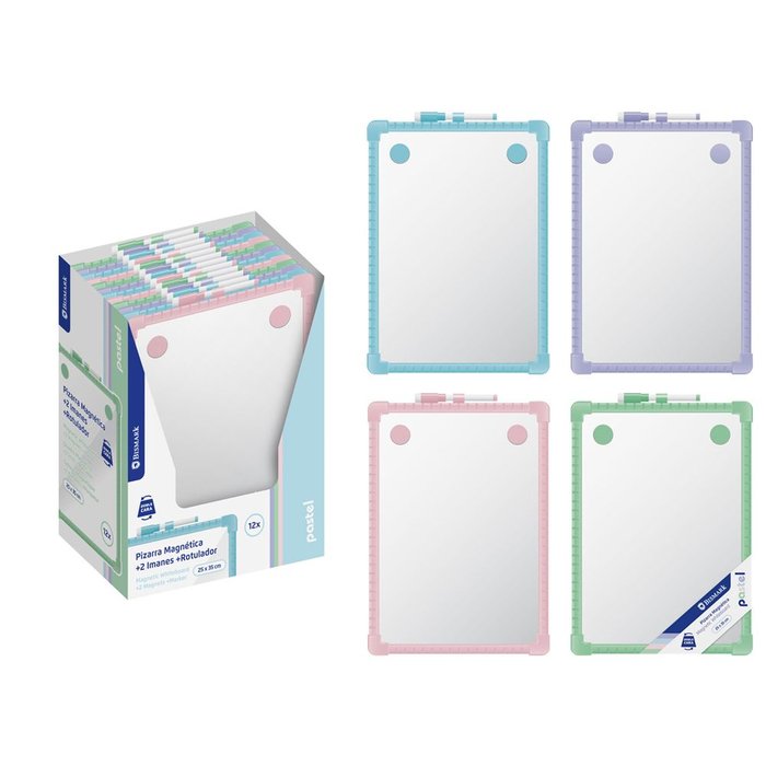 PIZARRA MAGNETICA PASTEL DOBLE CARA CON 2 IMANES Y ROTULADOR | 1 UNIDADES | (POESSA BISMARK REGALO) Imagen principal del producto