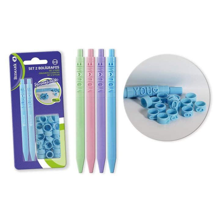 Set 2 Bolígrafos Puzzle Piezas Intercambiables POESSA BISMARK REGALO