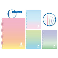 Bloc Espiral Estándar Liso 80H 90g | Poessa | Polipropileno | Formato Estándar | Pack 1 Unidades