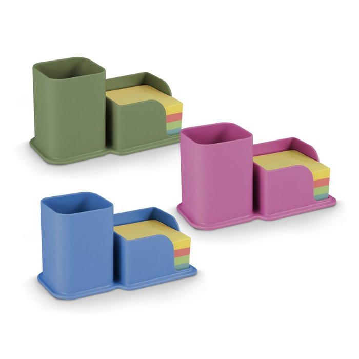 CUBILETE ORGANIZADOR CON TACO DE NOTAS SURTIDOS | 9 UNIDADES | (POESSA BISMARK BASICO) Imagen principal del producto