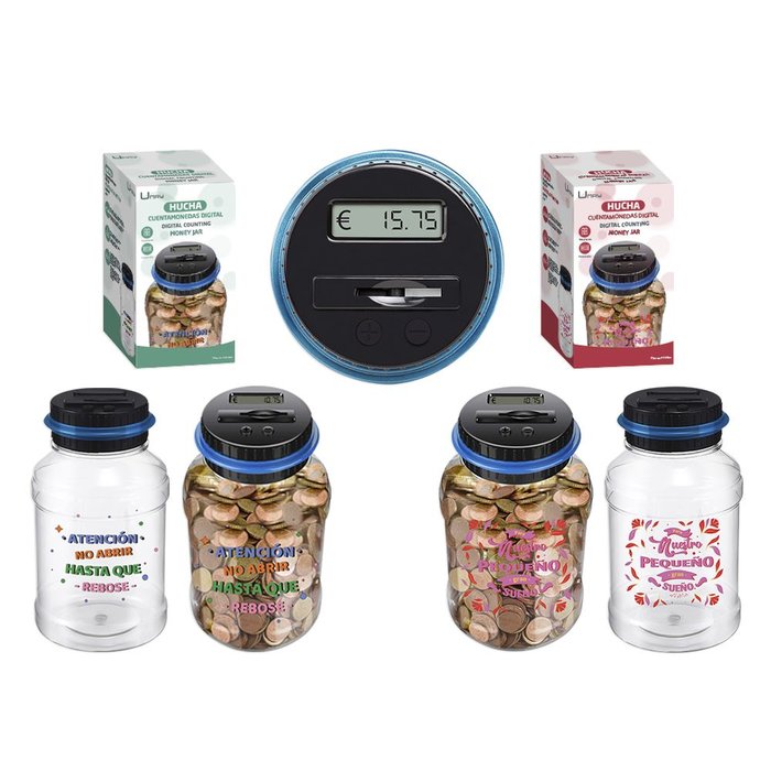 Hucha Bote Cuentamonedas Digital Marca Poessa Bismark Regalo
