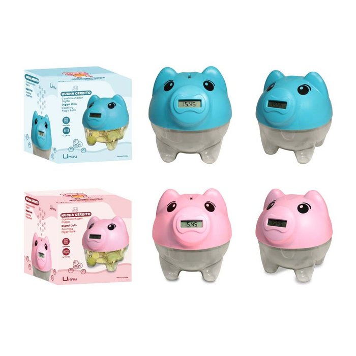 HUCHA CERDITO CUENTAMONEDAS DIGITAL | POESSA BISMARK REGALO | 1 UNIDAD | 8430173331489 Imagen principal del producto