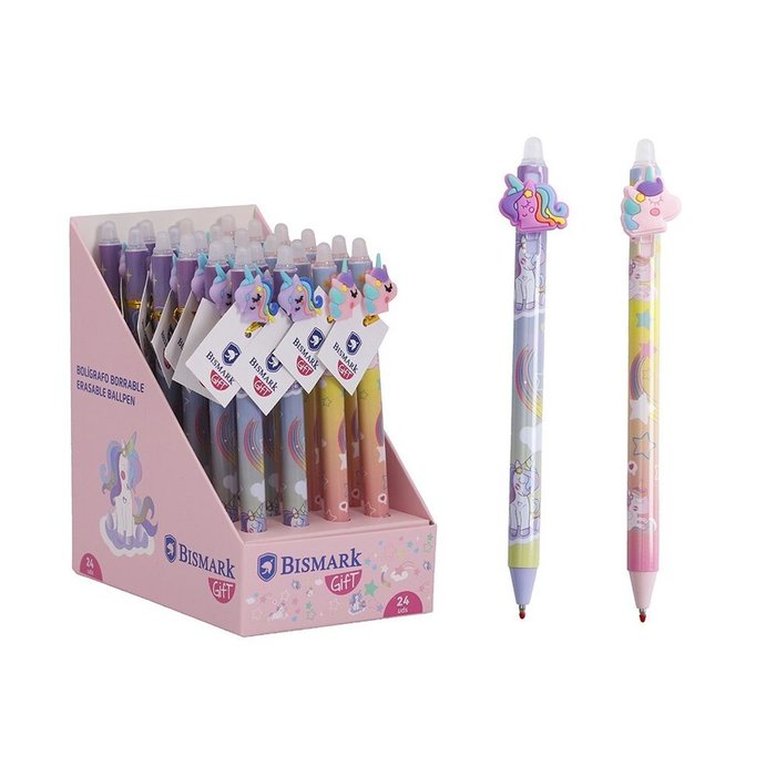 Expositor 24 Bolígrafos Borrables Unicornios POESSA BISMARK GIFT Imagen principal del producto