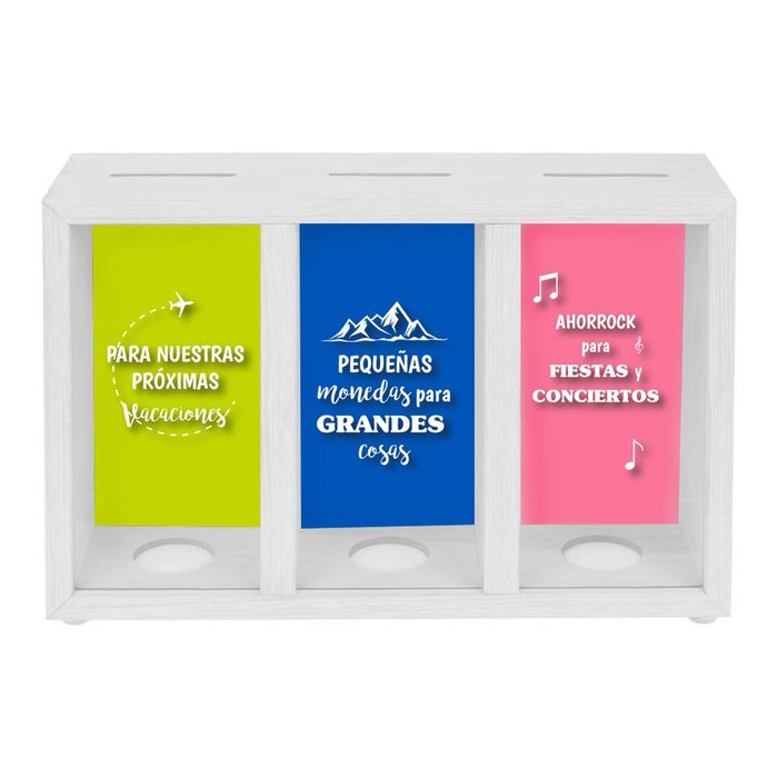 HUCHA 3 COMPARTIMENTOS | POESSA BISMARK REGALO | 1 UNIDAD | 8430173332837