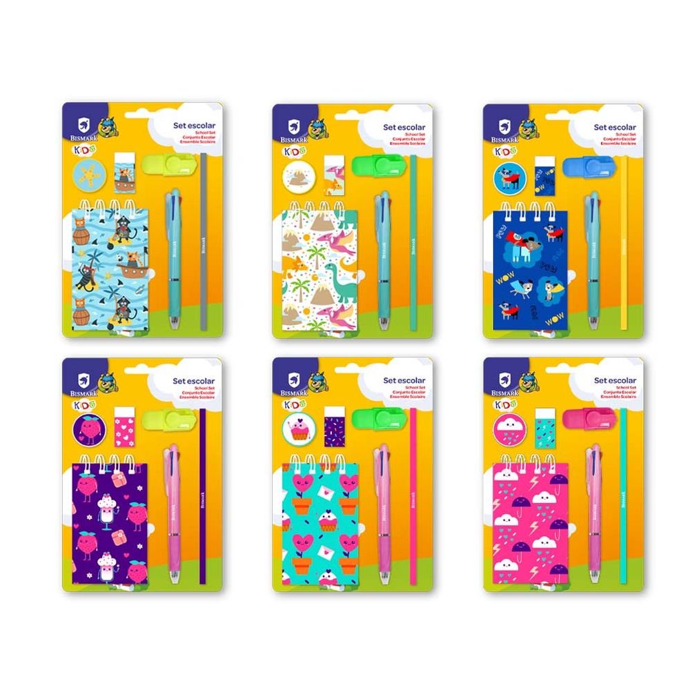 Set escolar infantil 6 piezas POESSA BISMARK KIDS Imagen principal del producto
