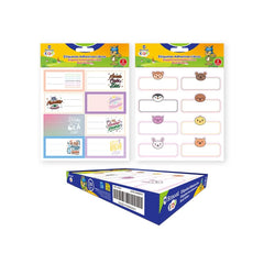 PACK 16 ETIQUETAS ADHESIVAS LIBROS DESIGN | 24 UNIDADES | (POESSA BISMARK KIDS)