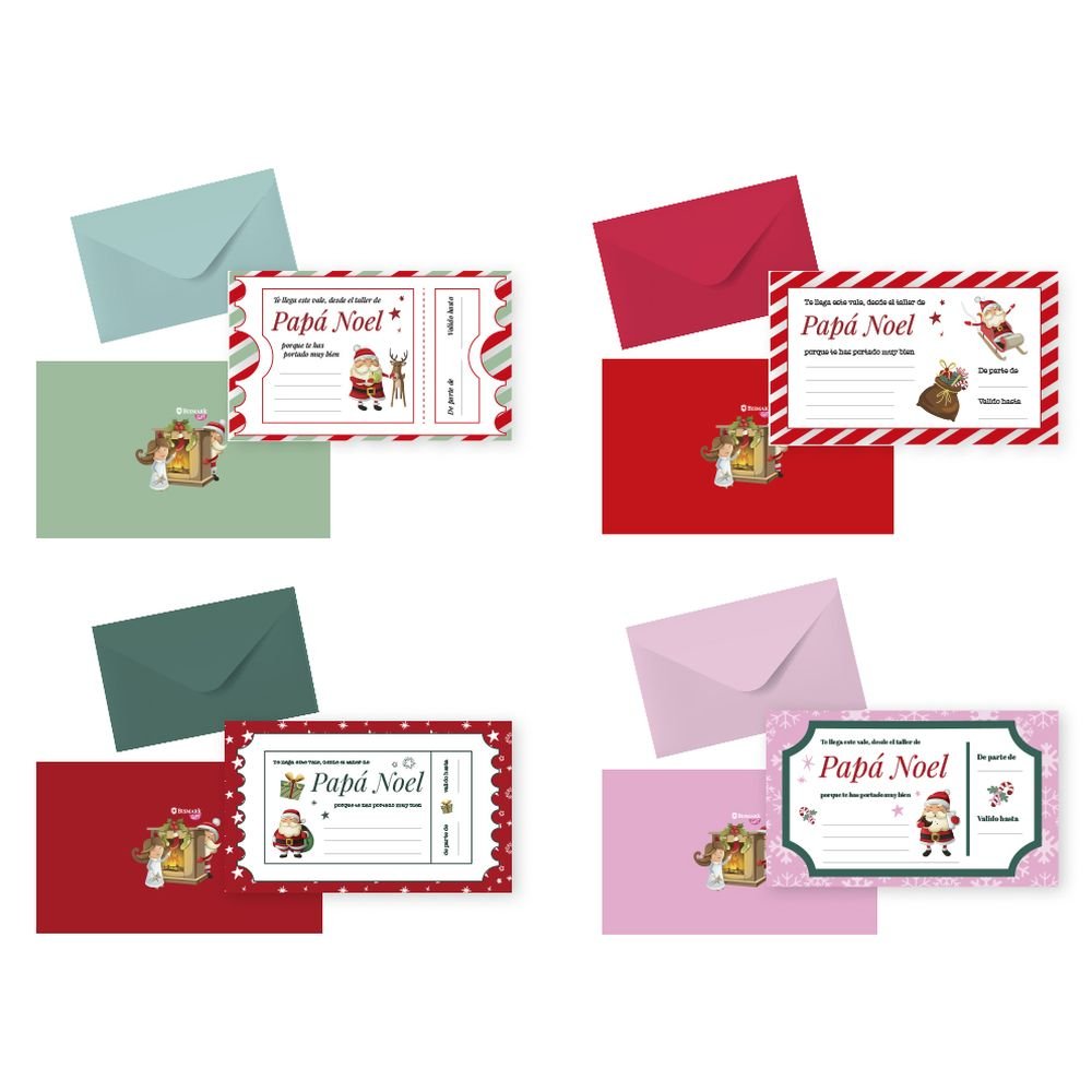 VALE REGALO PAPA NOEL CON SOBRE | BISMARK NAVIDAD | ENVASE 24 UDS. UNIDAD | 18430173335736 Imagen principal del producto