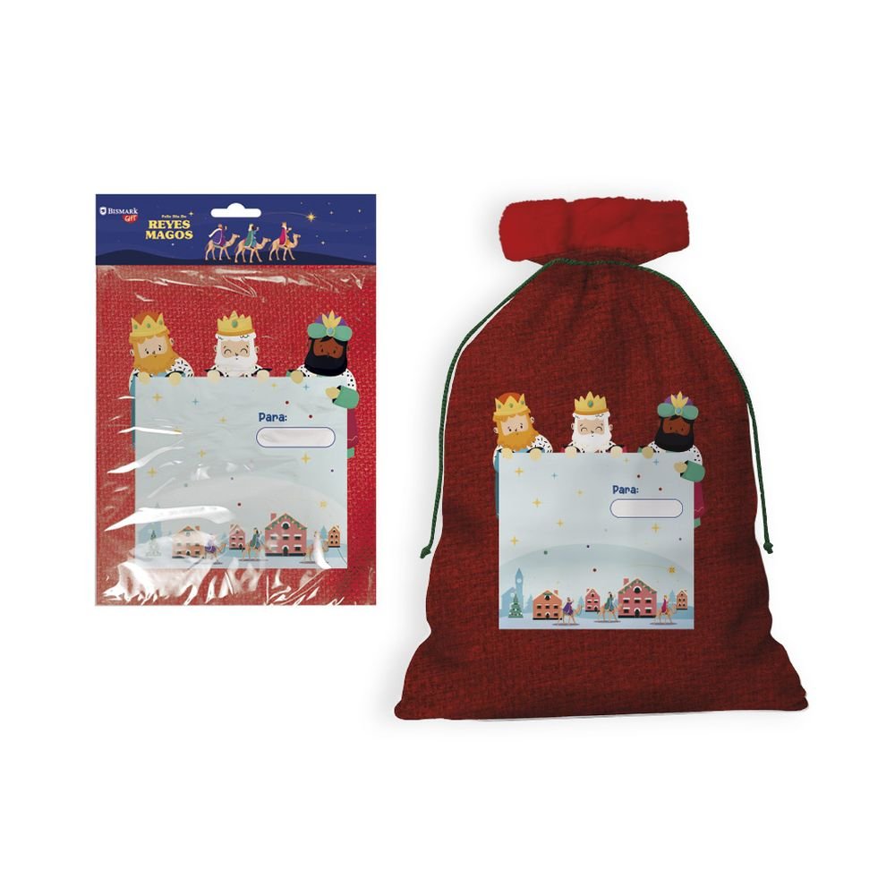 SACO REGALOS REYES MAGOS GRANDE | BISMARK NAVIDAD | 1 UNIDAD | 8430173335944 Imagen principal del producto