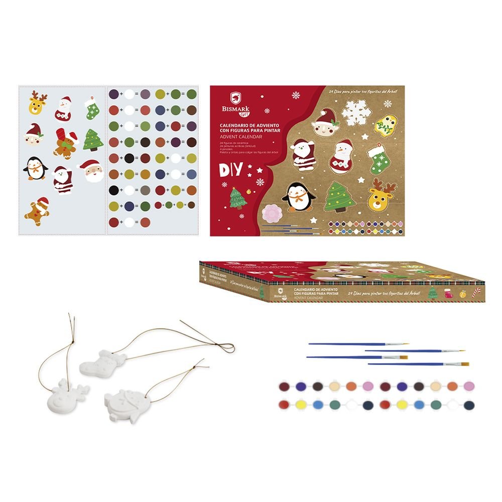 CAJA DE ADVIENTO CON FIGURAS PARA PINTAR | BISMARK NAVIDAD | 1 UNIDAD | 8430173336330 Imagen principal del producto