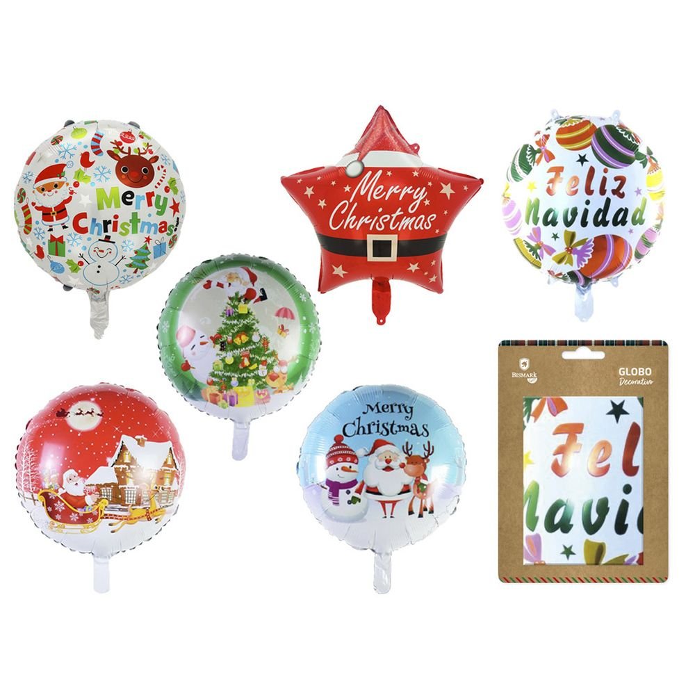 GLOBO NAVIDAD DECORATIVO PEQUEÑO SURTIDOS | BISMARK NAVIDAD | ENVASE 24 UDS. UNIDAD | 18430173336344 Imagen principal del producto