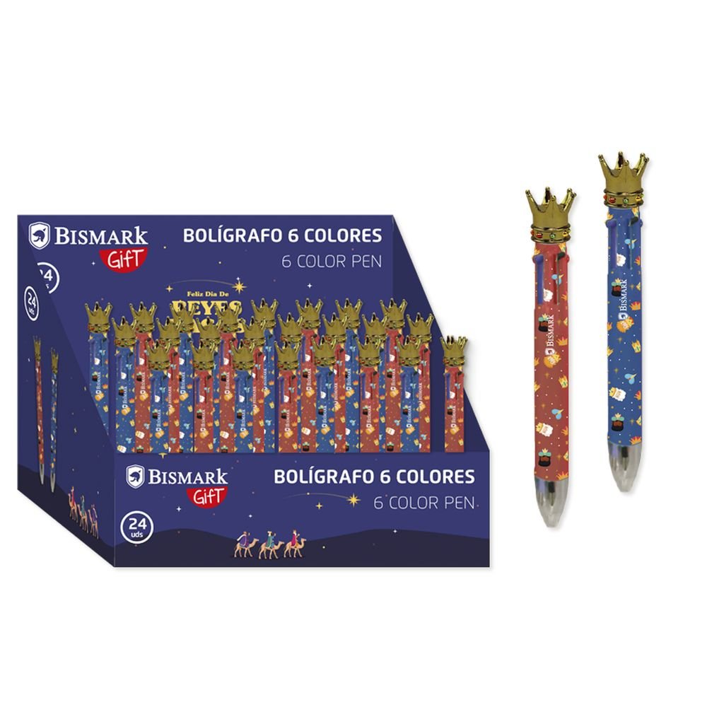 Boligrafo 6 Colores Reyes Magos BISMARK Navidad