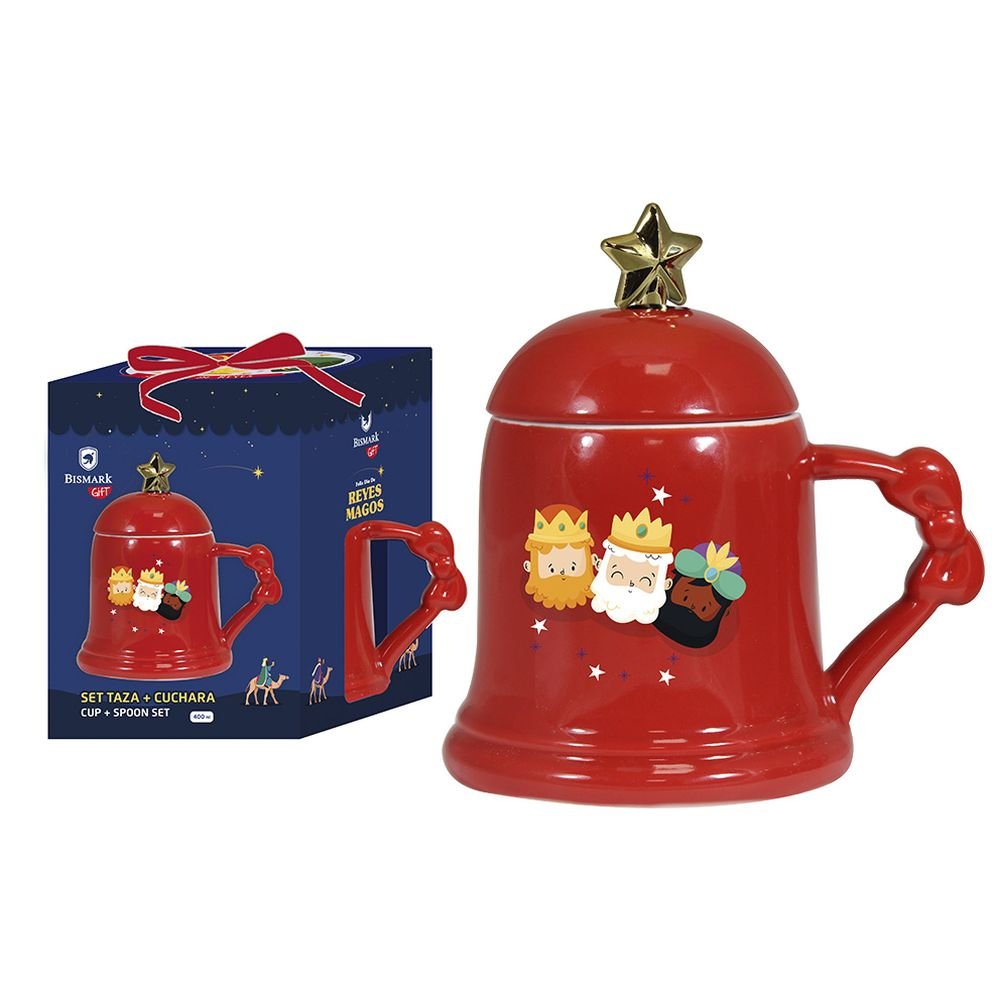 SET TAZA + CUCHARA REYES MAGOS | BISMARK NAVIDAD | ENVASE 4 UDS. UNIDAD | 18430173336566 Imagen principal del producto