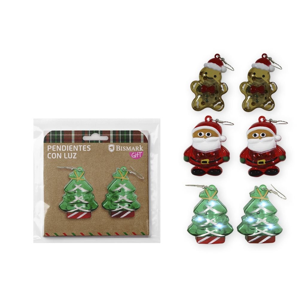 PENDIENTES CON LUZ NAVIDAD | BISMARK NAVIDAD | ENVASE 12 UDS. UNIDAD | 18430173336757 Imagen principal del producto
