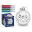 BOLA REYES MAGOS PARA COLOREAR CON 4 MINI ROTULADORES | BISMARK NAVIDAD | 1 UNIDAD | 18430173336894
