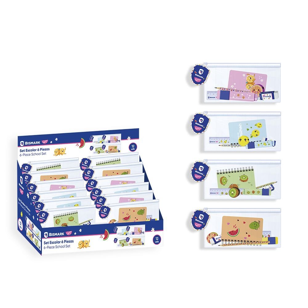 Set Escolar Fruits Marca Poessa Bismark Gift 13 cm de altura Imagen principal del producto