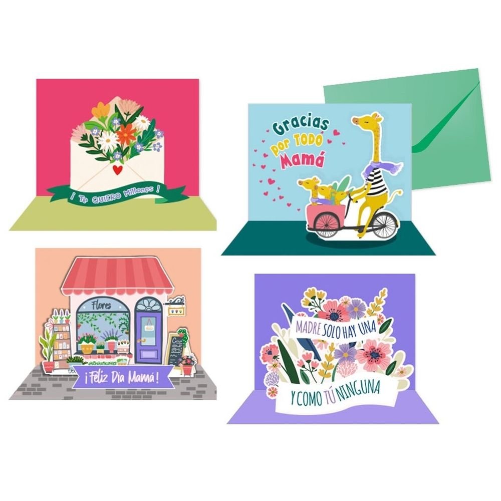 Expositor 24 Tarjetas Mama POESSA BISMARK GIFT Imagen principal del producto