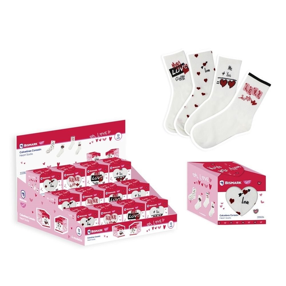 Calcetines Love Surtidos Marca Poessa Bismark Gift Pack de 6 pares